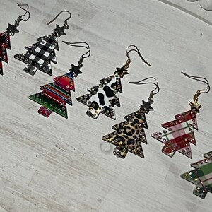 Funky Christmas Tree Earrings