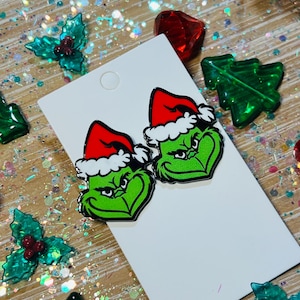 The Grinch Lightweight Christmas Earrings