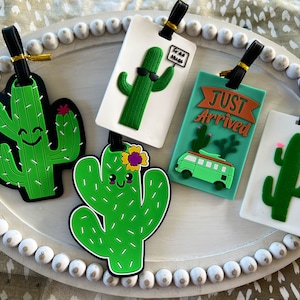 Rubber Cactus Luggage Tags