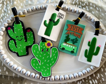 Rubber Cactus Luggage Tags