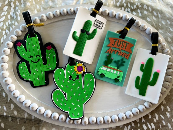 Rubber Cactus Luggage Tags