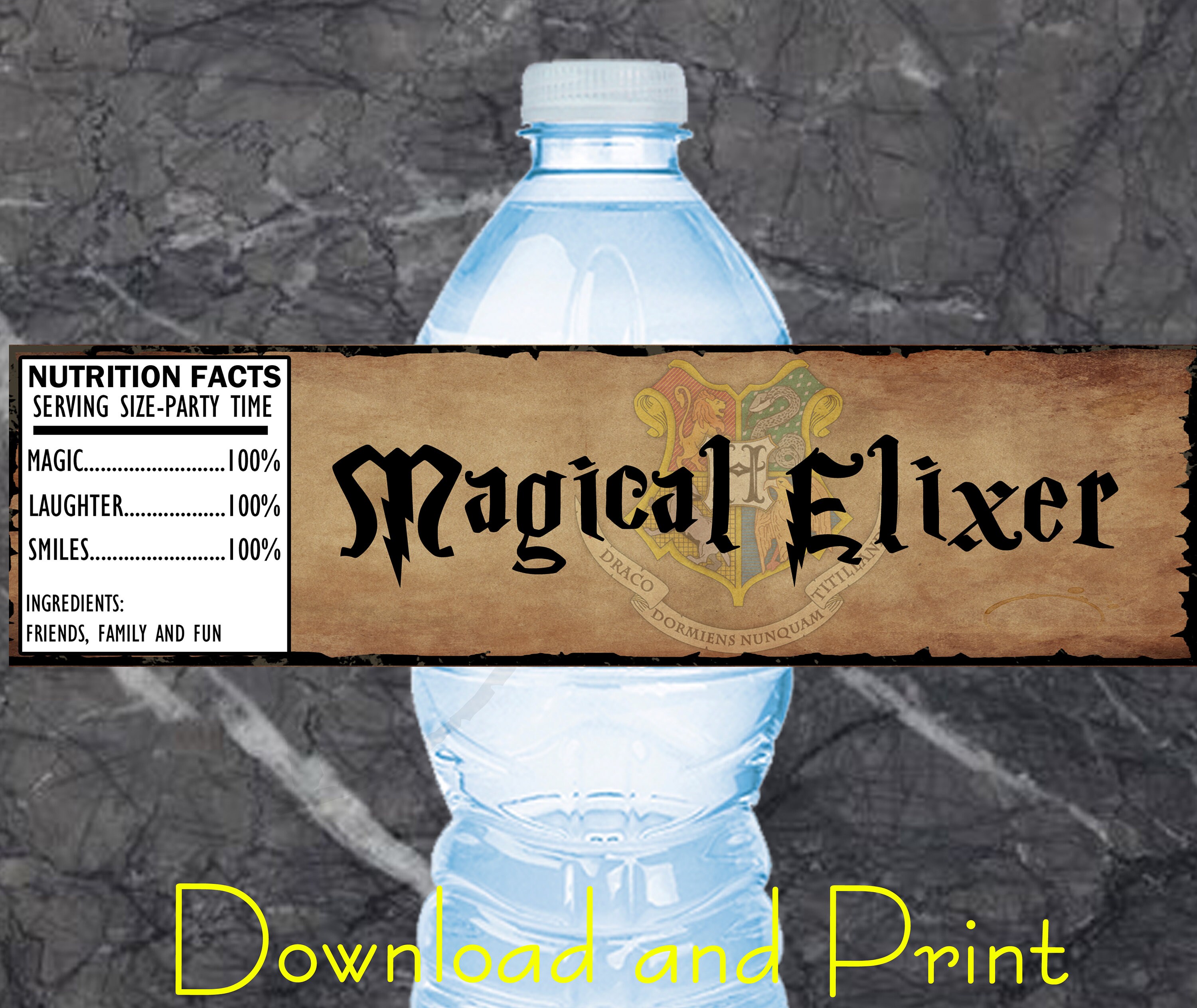 Harry Potter are Water Bottle Labels Harry Potter Birthday Etsy