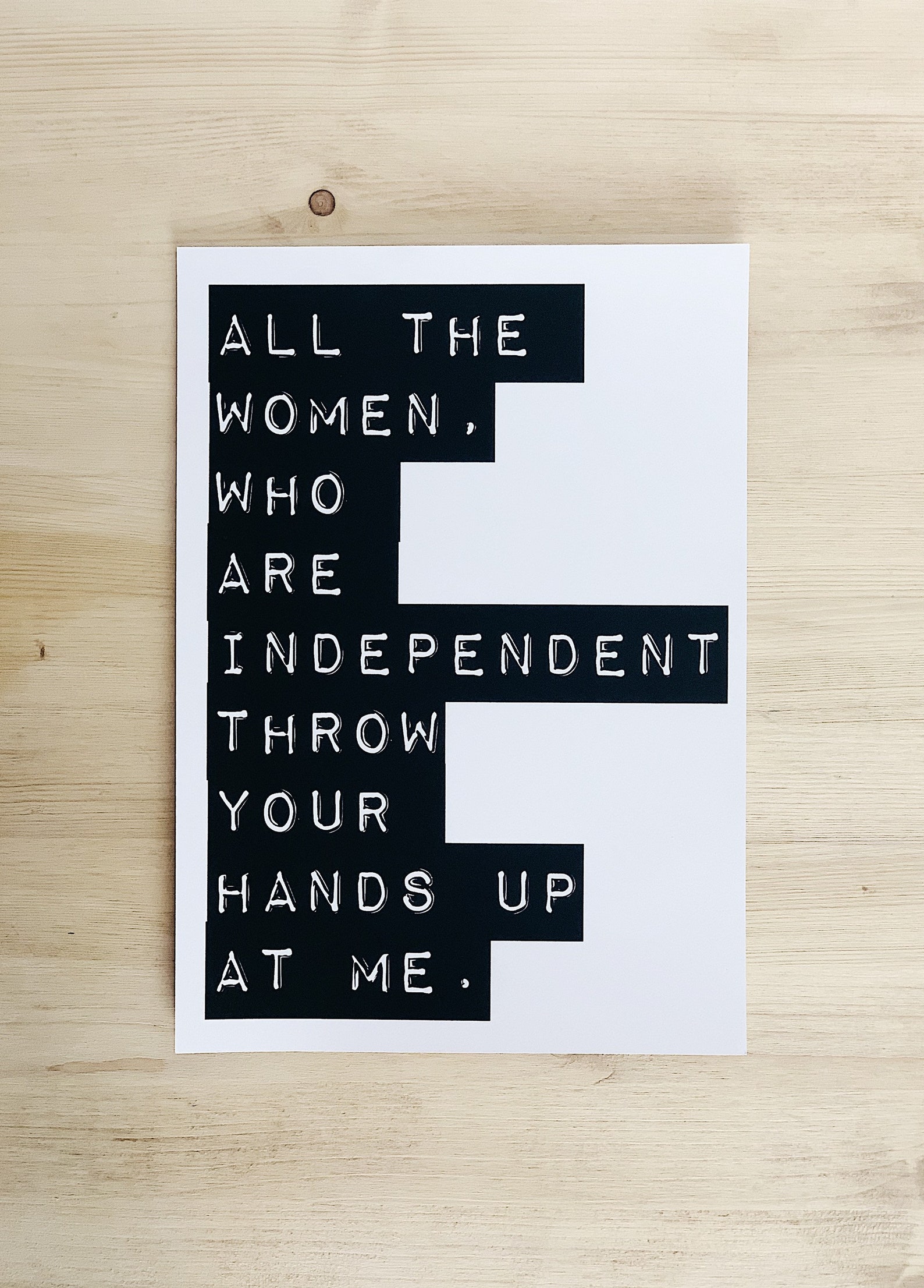 Independent Women Lyrics Print Destiny's Child. Song | Etsy