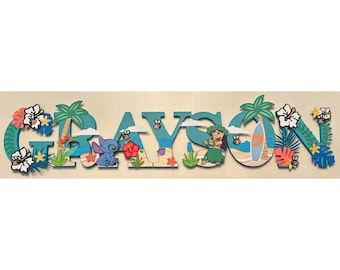 Hawiian girl befriends alien inspired letters