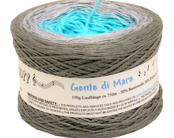 Wolltraum My Melodyy 3-Ply Gradient Crochet & Knitting Yarn - 150 Gram Roll - Gente di Mare