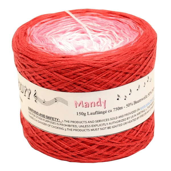 Wolltraum My Melodyy 3-Ply Gradient Crochet & Knitting Yarn - 150 Gram Roll - Mandy