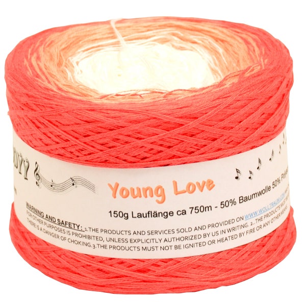 Wolltraum My Melodyy 3-Ply Gradient Crochet & Knitting Yarn - 150 Gram Roll - Young Love