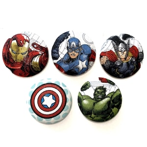 Avengers, Iron Man, Captain America, Thor, Hulk Retractable Badge Reel, ID Holder, Custom ID, Badge Reel for Nurse, Employee, Business