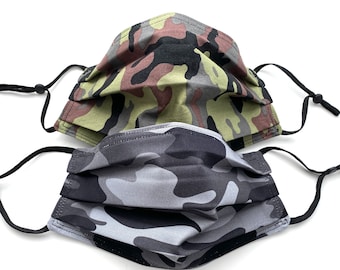 ADJUSTABLE Camouflage Camo Face Mask All Sizes