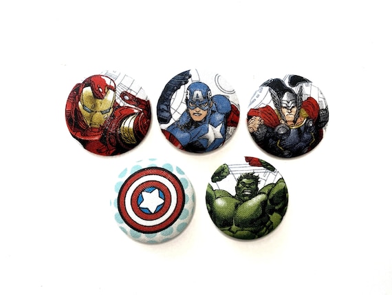 Avengers, Iron Man, Captain America, Thor, Hulk Retractable Badge