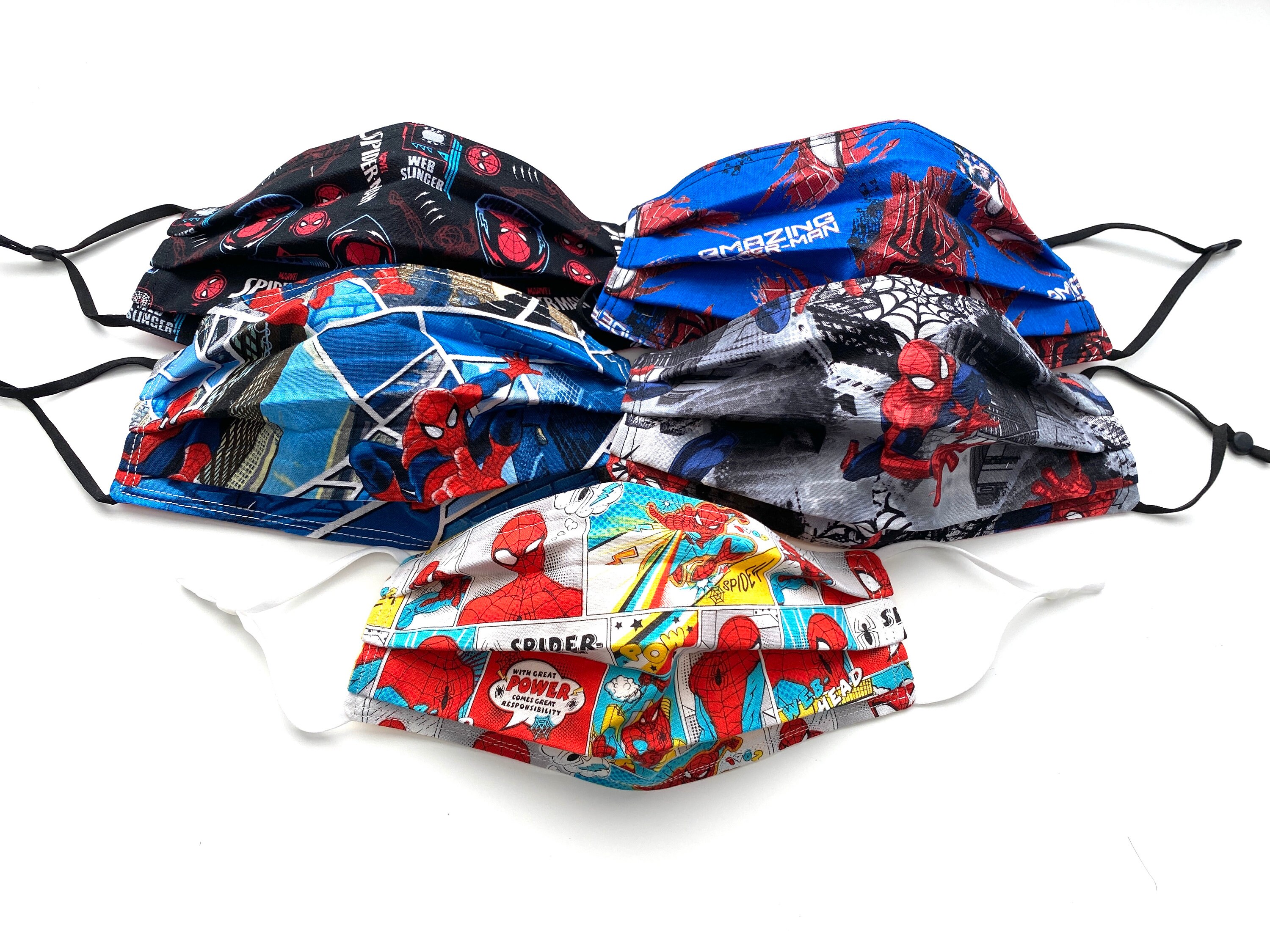 ADJUSTABLE Marvel Spiderman Face Mask Adult or Child Sizes Etsy Canada