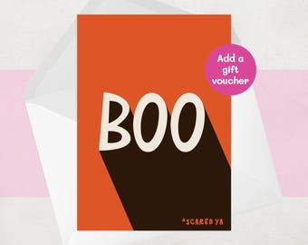 Funny Halloween Card: Boo, Scared Ya - Spooky October Party Invite, Greeting Card