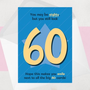 Funny 80th Birthday Card: Youthful Design, Guaranteed Smile
