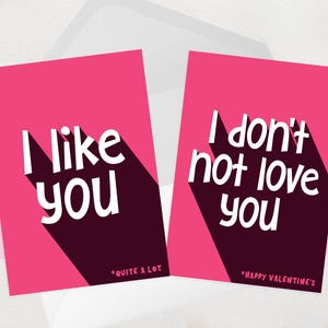 Je t'aime carte de Saint-Valentin pour petite amie, petit ami - première carte de Saint-Valentin pour lui, pour elle - carte de Saint-Valentin nouveau partenaire mignon et drôle
