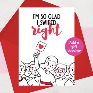 Valentine’s Card for Couples Who Met Online | Dating App Card & Gift (Tinder, Bumble, Hinge)