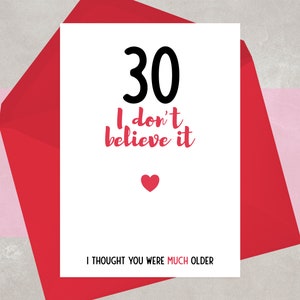 30th Birthday Card | Funny | Rude | Offensive | 30 | For him | For her