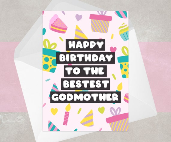 Godmother Birthday Card Special Birthday Card for Godmother | Etsy