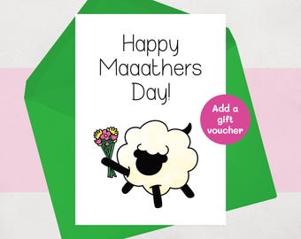 Funny Mothers Day Card For Ma - Maaa Sheep Pun - Gift Voucher