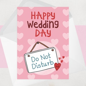 Funny Wedding Day Card: Do Not Disturb, Cheeky Couple