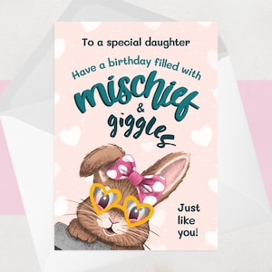 Carte d'anniversaire fille - Jolie carte d'anniversaire pour fille spéciale - Carte d'anniversaire illustrée amusante - Royaume-Uni