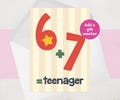 13th Birthday Card for Teenage Boy / Girl - Six Seven, 6 7 - Kids Funny Trend - Thirteen