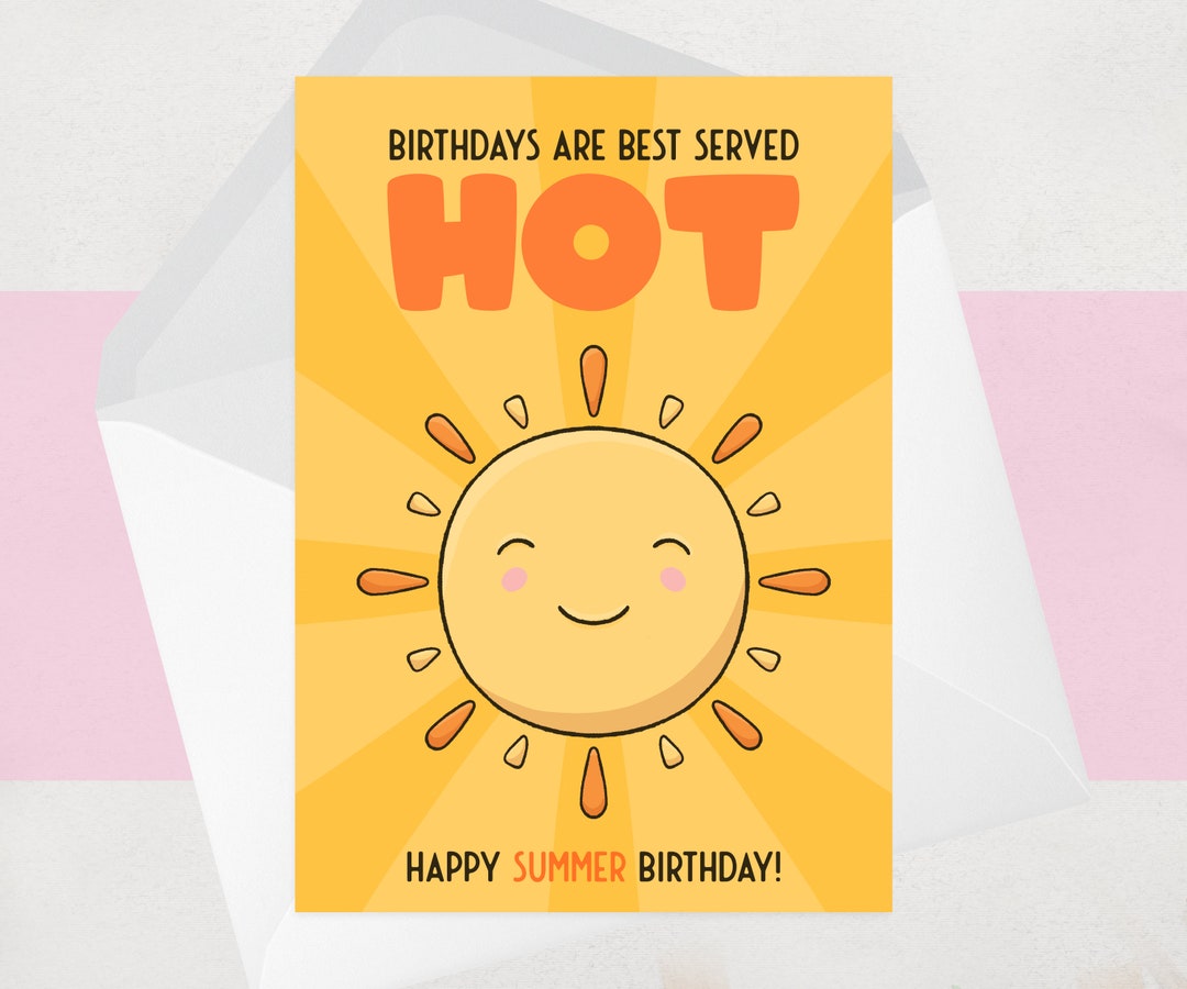Summer Birthday Card, June, July, August, September Birthdays | for Him ...