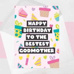 Carte d'anniversaire marraine spéciale marraine | Joyeux anniversaire à la meilleure des marraines | Carte d'anniversaire pour parrain et marraine et chèque-cadeau