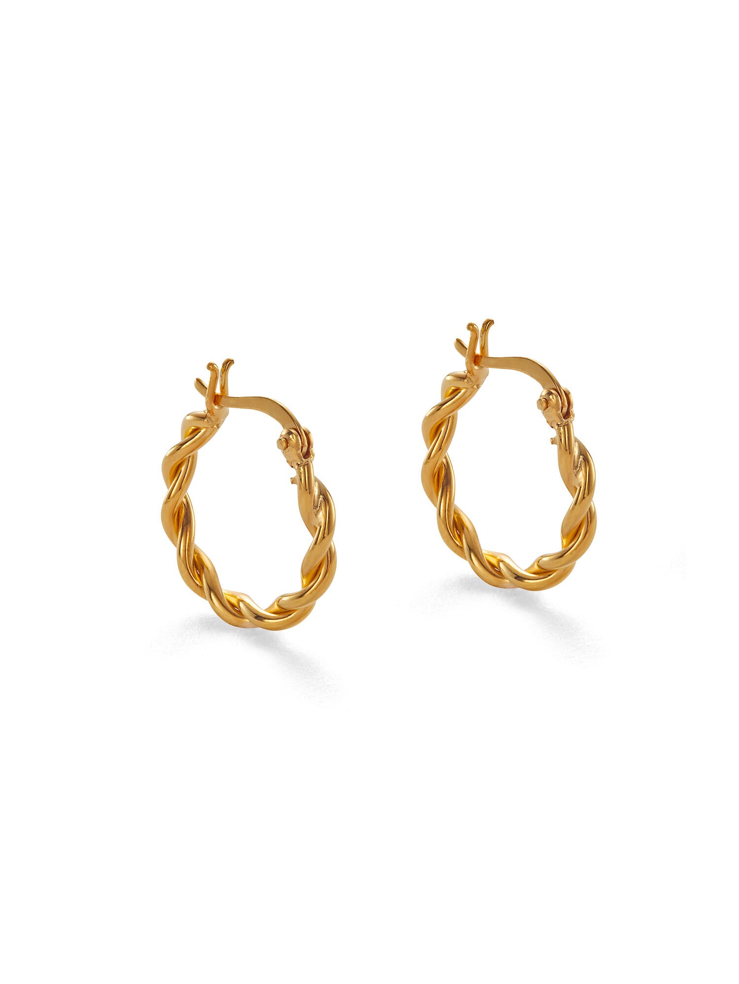 Gold Braided Hoop Earrings main image 0