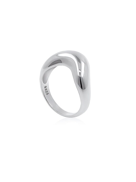 Contour Ring, Gold Vermeil on Sterling Silver, Côté Caché, Unique ring, Unusual ring, Chunky ring, Womens silver ring