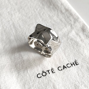 Silver Wave Ring, Sterling Silver, Côté Caché, Unique ring, Womens, Mens silver ring, Unusual silver ring, Chunky ring, Cote Cache