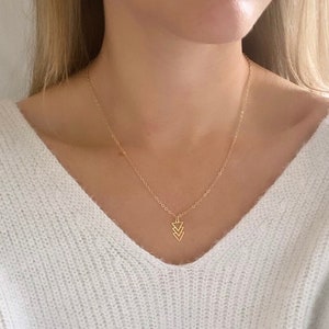 Elegant Geometric Triangle Necklace // Minimalist Necklace // Dainty Necklace // Everyday Necklace // Gold Triangle Necklace