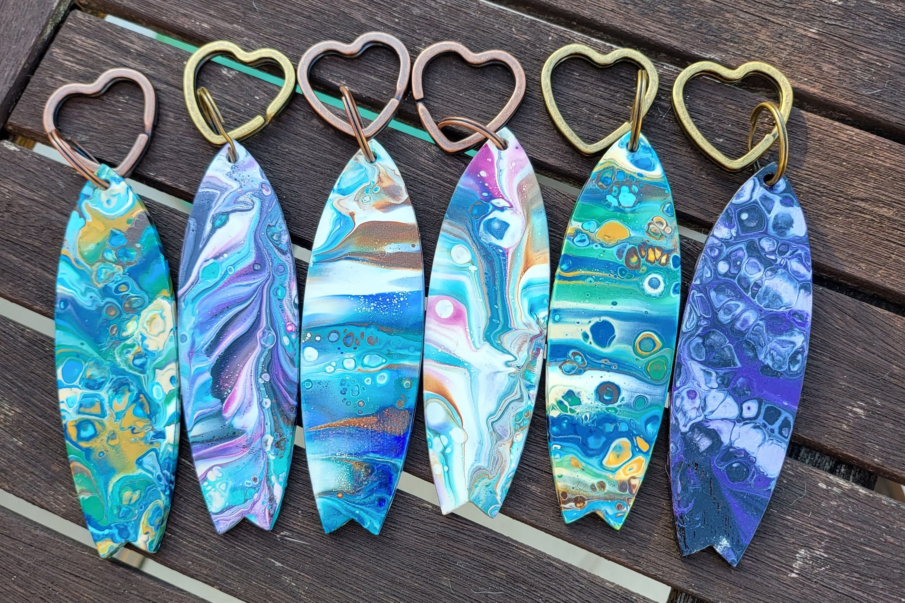 Surfboard Keychains Surfboard Gift Miniature Piece of Art Etsy UK