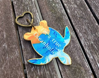 Portachiavi nautico con ciondolo da surf, ideale come ciondolo dell'amicizia marittima, regalo di compleanno per donne e buone amiche, piccola idea regalo, portachiavi marittimo