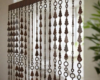 Custom Wooden Bead Curtain – Handcrafted Boho Room Divider