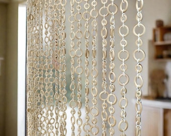 Natural Elegance: Custom Made Wooden Bead Door Curtains for Privacy and Style