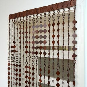 Wooden Bead Curtains for Farmhouse decor - Nature Handcrafted image 2