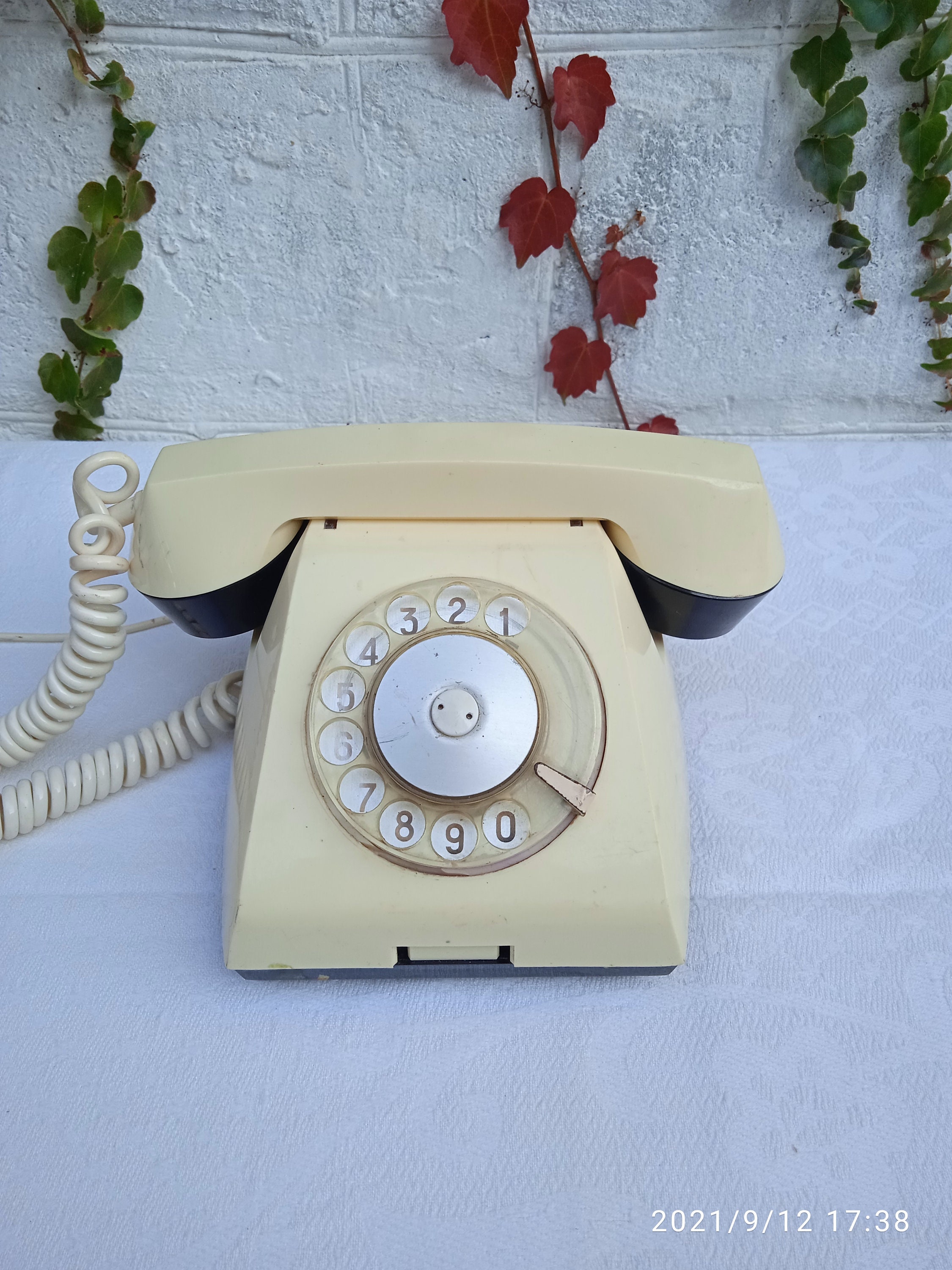 Unique Vintage Rotary Dial Desk Phone - Retro Rotary Telephone - Unique gift for him