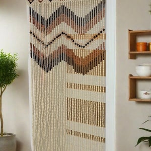 Deurgordijnen in bohostijl - deuropening kralengordijn - cadeau moeder - housewarmingcadeau eerste huis