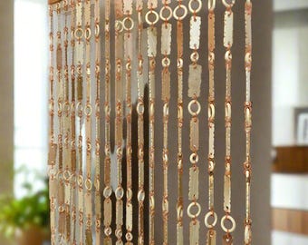 Custom Size Wooden Bead Door Curtains - Handcrafted Boho Home Decor - Housewarming gift first home