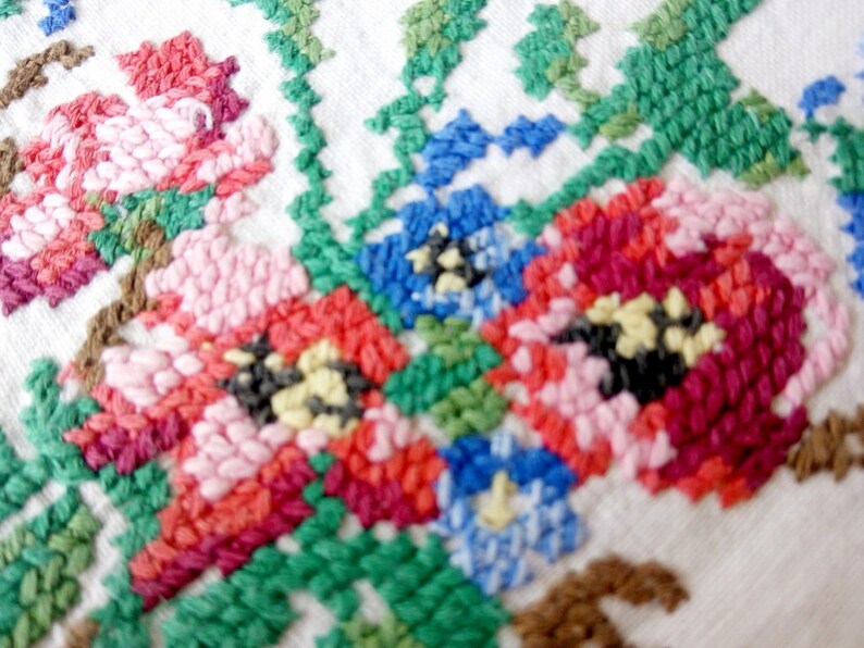 White napkin Vintage serviette Cotton embroidery tablenapkin Etsy