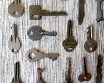 Set of 35 Vintage Soviet Keys - Mixed Antique Metal Keys Lot