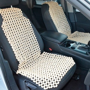 Wood Bead Car Seat Cover - Natural Comfort, Universal Fit