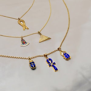 Collection of Iconic Symbol Pendants, 18k Gold Egyptian Symbol Pendants, Egyptian Pendant, Egyptian Jewelry