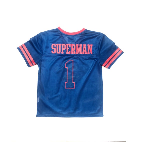 Vintage Superman Football Jersey - Size 10-12 - image 2