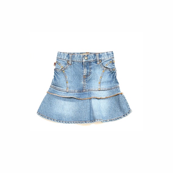 Vintage 00's Y2k Denim Skirt by Paris Blues - 5-6… - image 1