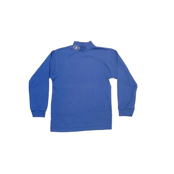 90's Reebok Mock Turtleneck Royal - Etsy