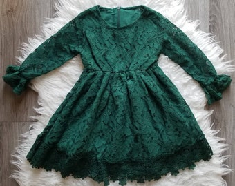 girls forest green lace dress green christmas dress christmas dress holiday dress girls clothing toddler dress toddler clothing - Green Christmas Dress girls forest green lace dress green christmas dress christmas dress holiday dress girls clothing toddler dress toddler clothing - Green Christmas Dress