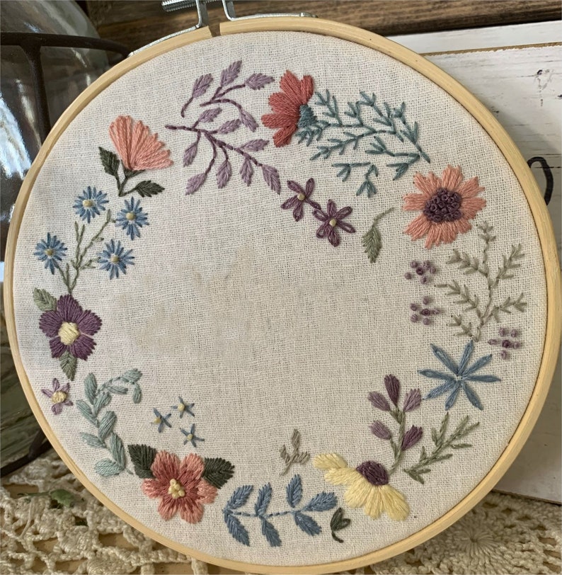 Pattern Hand Embroidery Design PDF Instant Download Printable Etsy