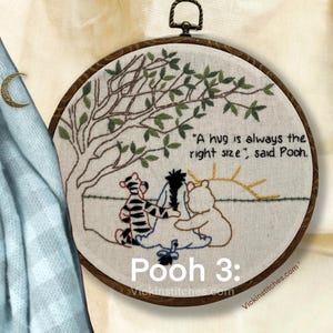 Adorable Winnie the Pooh 8” Embroidery Kit - Perfect for Baby Nursery or Child's Room Decor! Easy to learn embroidery kits for beginners