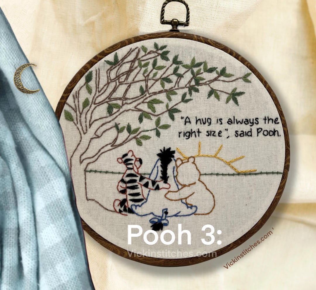 Winnie the Pooh Embroidery Pattern Beginner DIY Nursery Decor (PDF